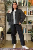 Duran Boxy Denim Jacket Black 